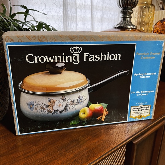 Vintage Other - Retro Johann Haviland *UNOPENED* Enamel Spring Bouquet Saucepan